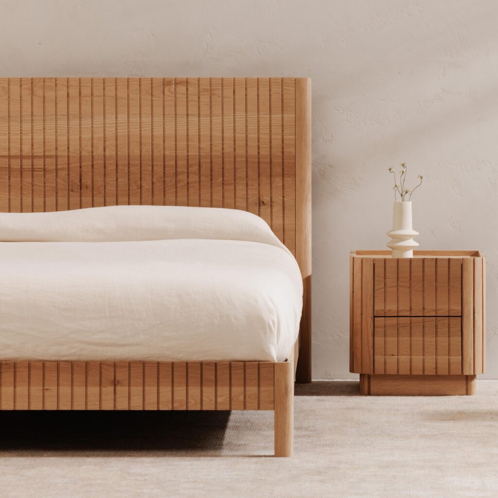 Povera King Bed Natural Oak - Image 9