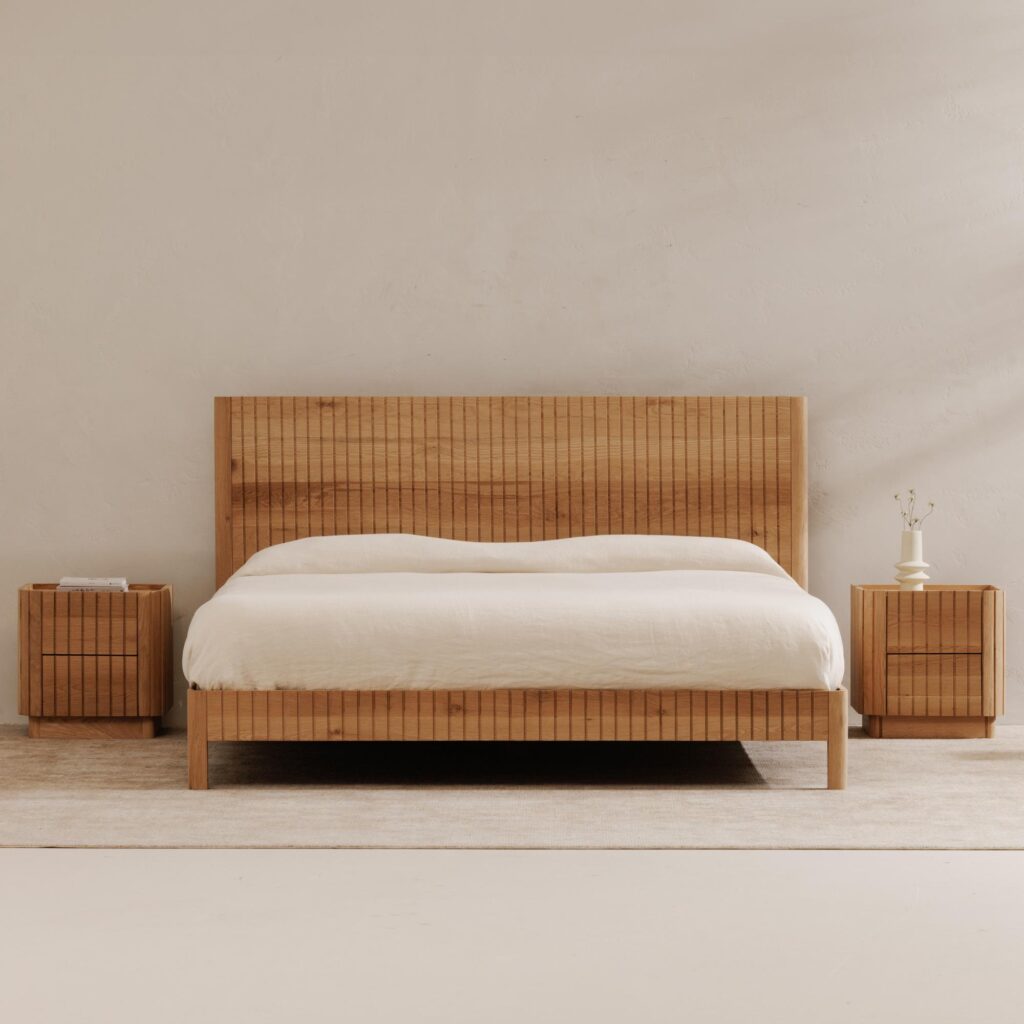 Povera King Bed Natural Oak - Image 11