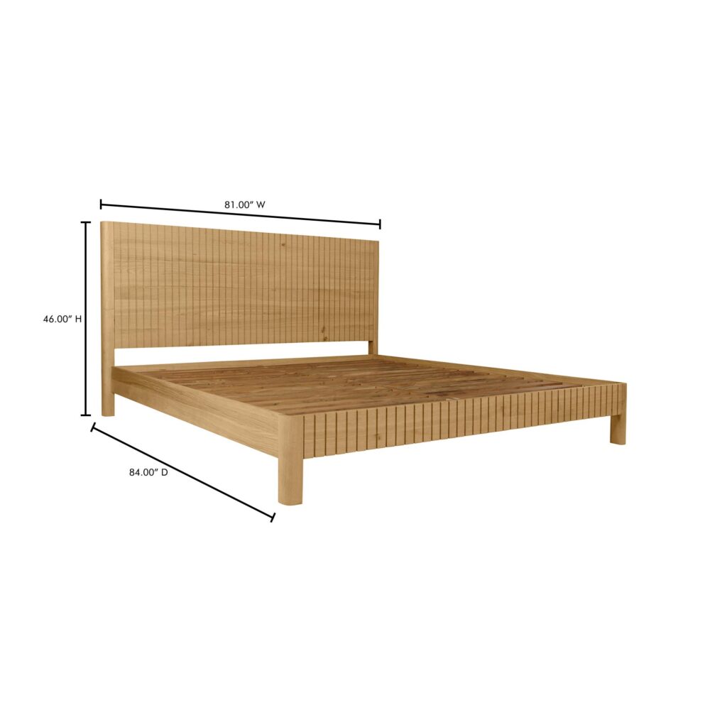 Povera King Bed Natural Oak - Image 12