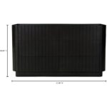 Povera 6 Drawer Dresser Black JD-1062-02 JD 1062 02 70