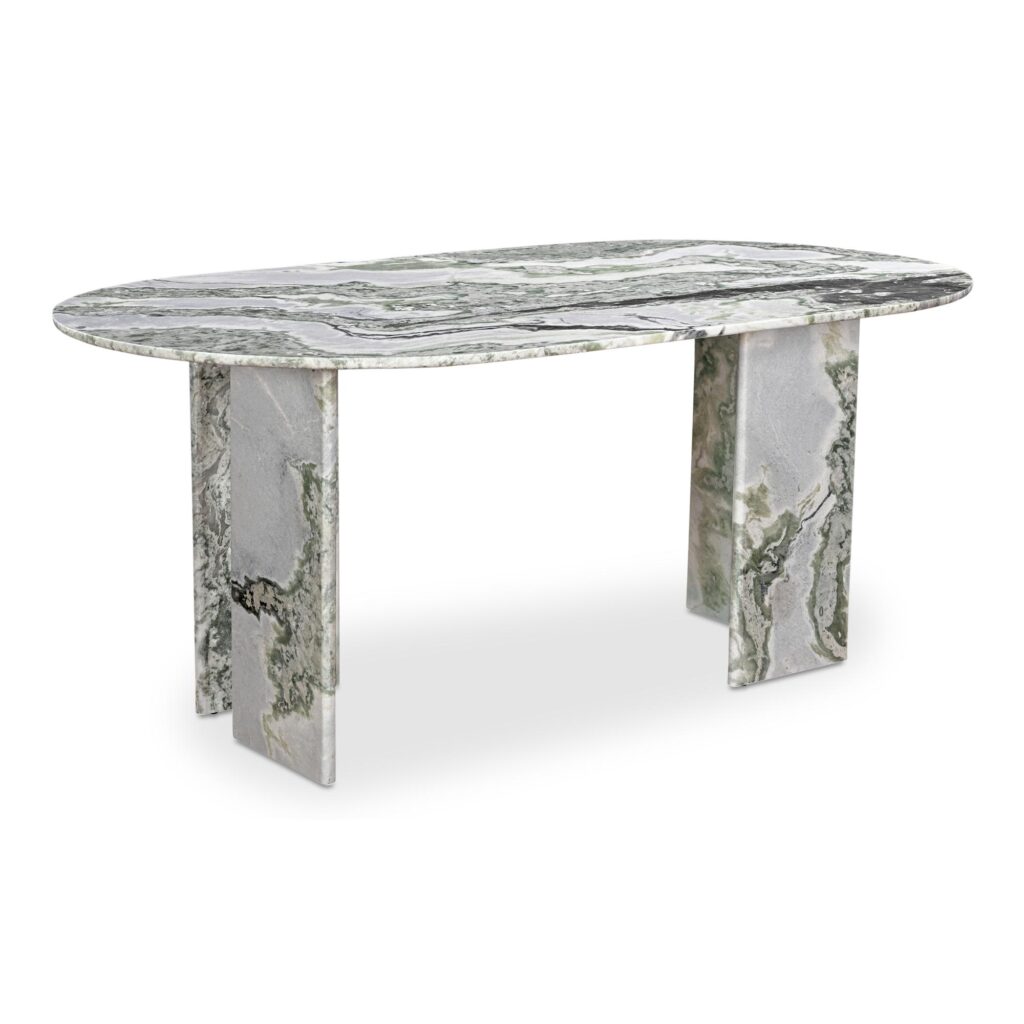 Celia Oval Dining Table Green Onyx Marble - Image 2