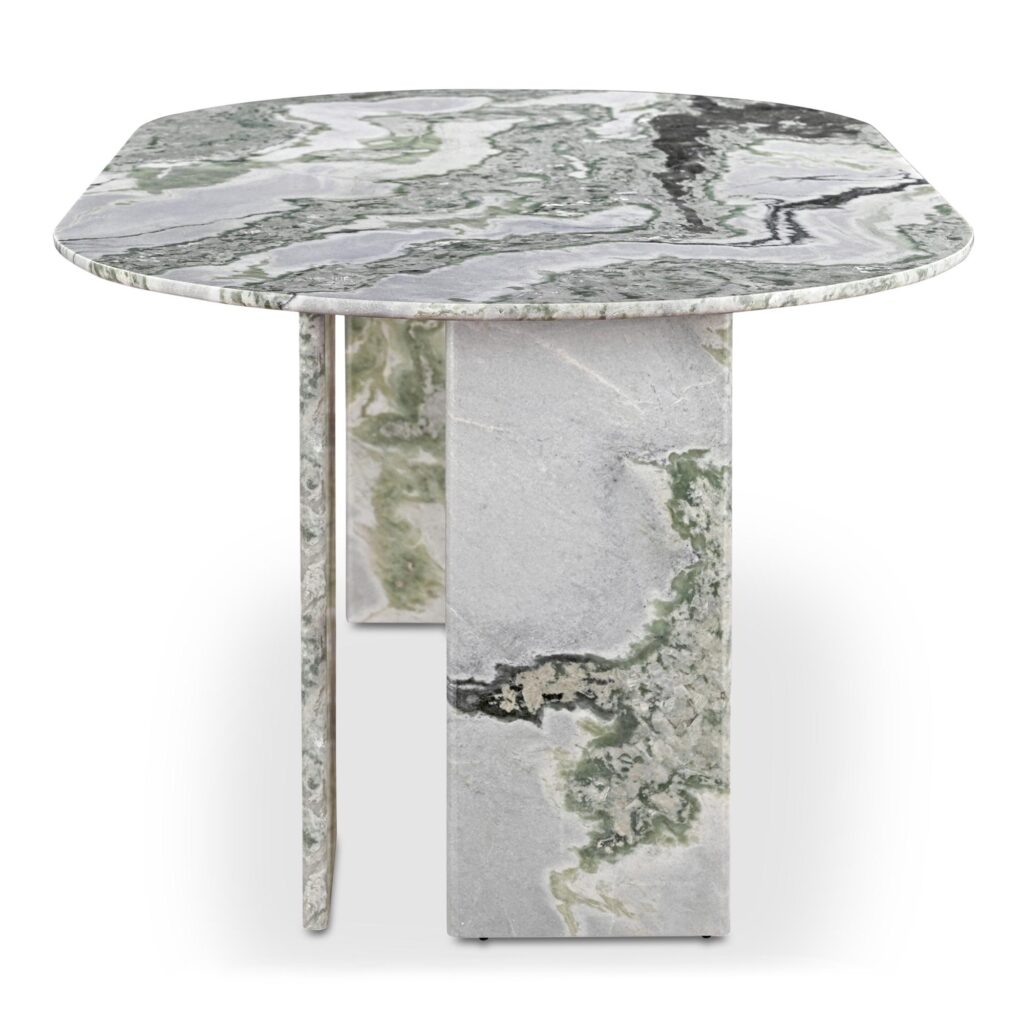 Celia Oval Dining Table Green Onyx Marble - Image 3