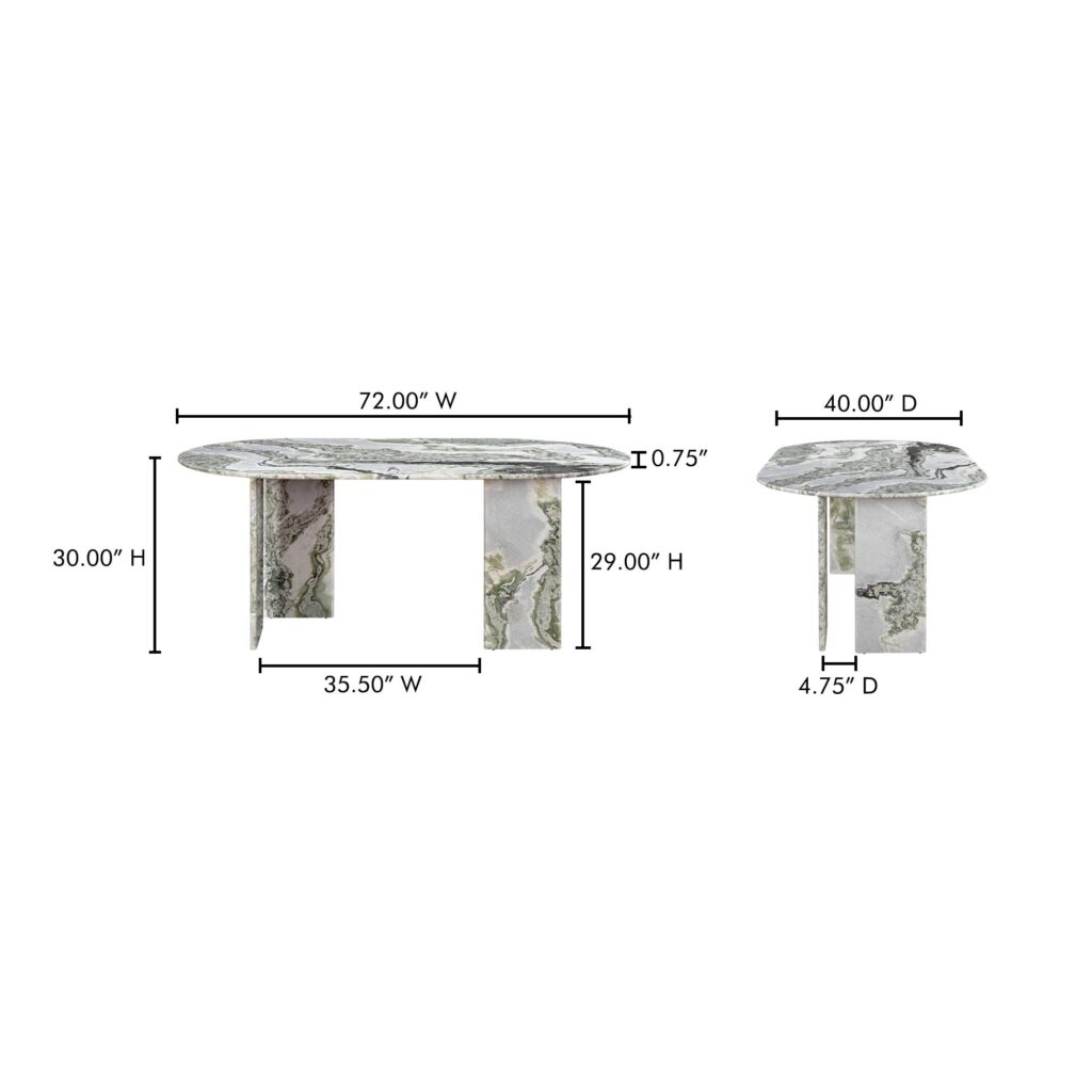 Celia Oval Dining Table Green Onyx Marble - Image 10