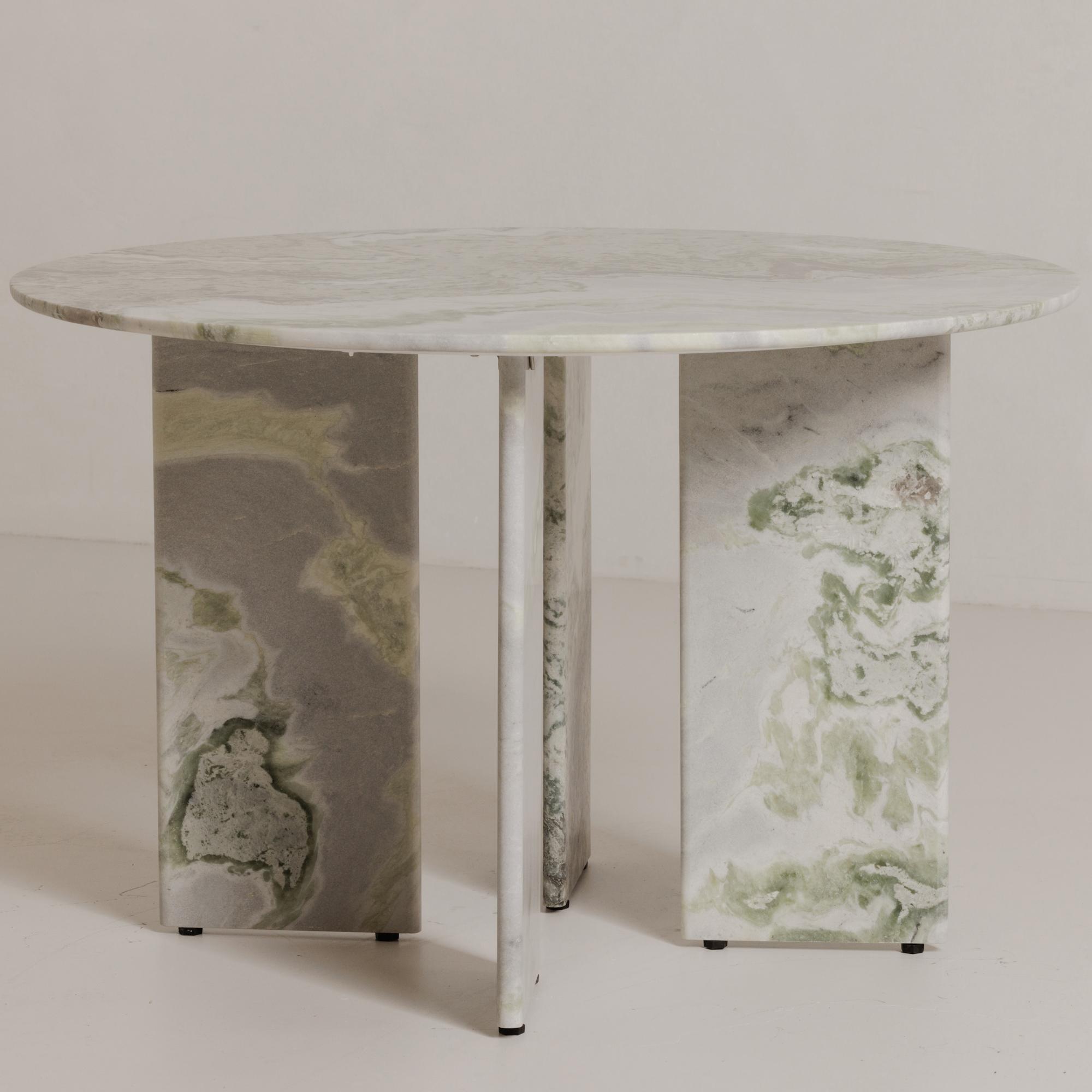 Celia Round Dining Table Green Onyx Marble 9 Celia Round Dining Table Green Onyx Marble - Image 9