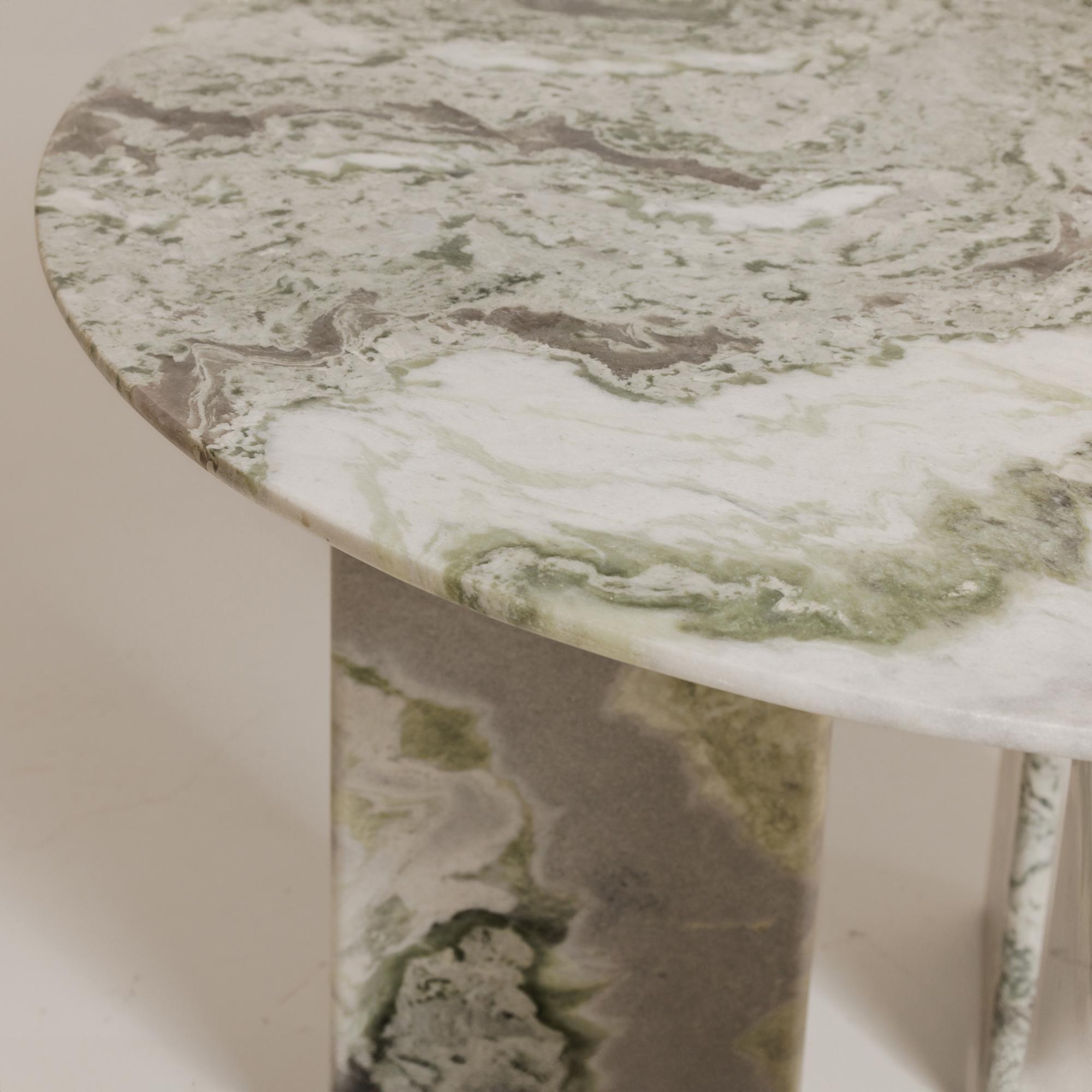 Celia Round Dining Table Green Onyx Marble 10 Celia Round Dining Table Green Onyx Marble - Image 10