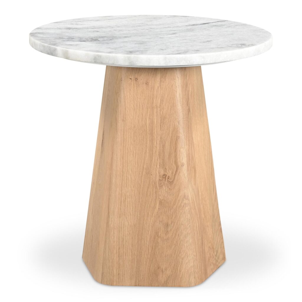 Evelyn Accent Table Ashen Gray Matrix Marble