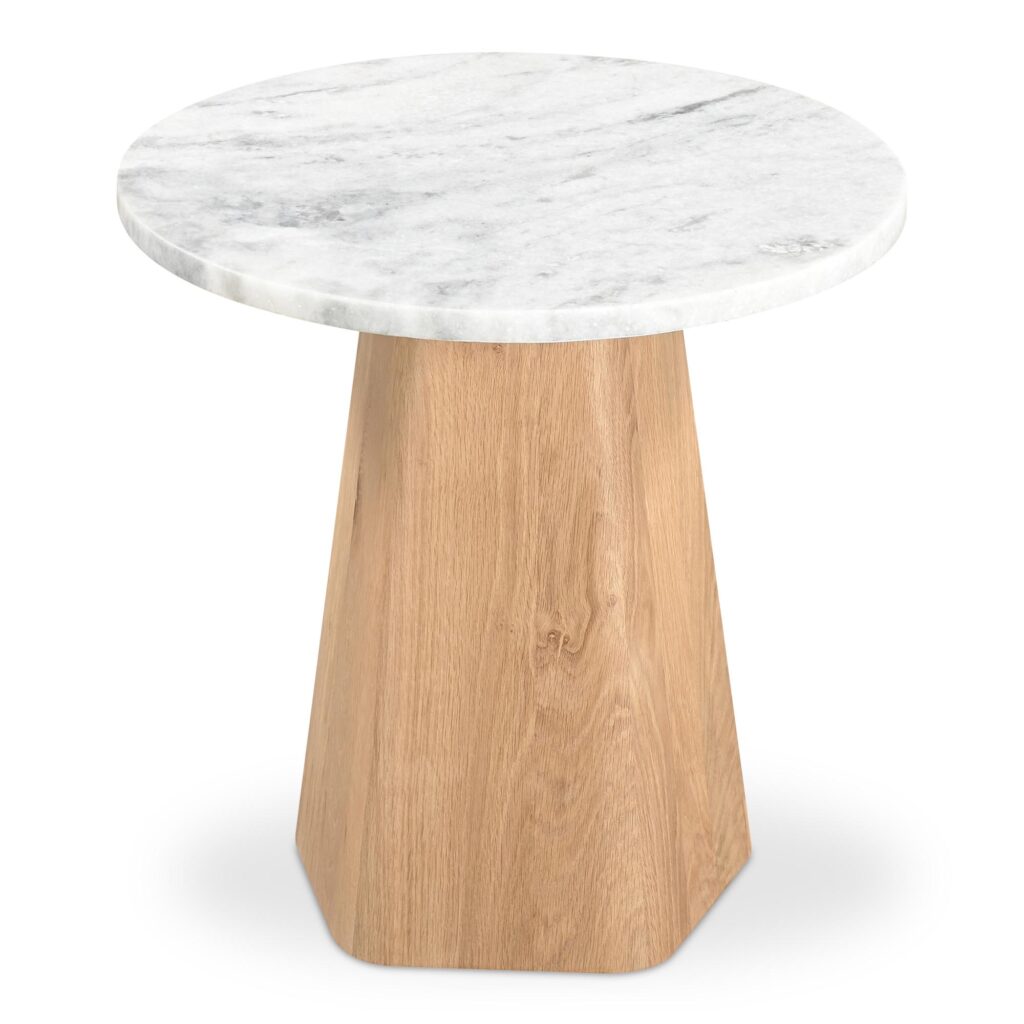 Evelyn Accent Table Ashen Gray Matrix Marble - Image 2