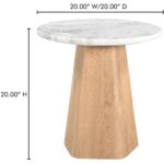 Evelyn Accent Table Ashen Gray Matrix Marble JD-1091-18-0 JD 1091 18 0 70