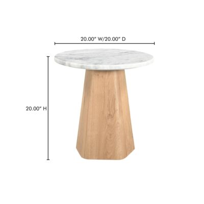 Evelyn Accent Table Ashen Gray Matrix Marble JD-1091-18-0 JD 1091 18 0 70