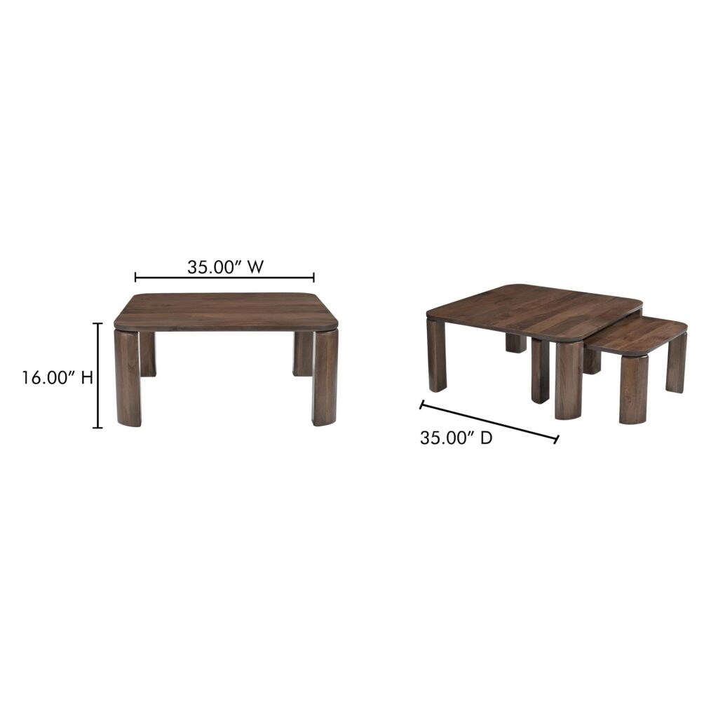 Bailey Nesting Coffee Table Deep Brown - Image 9