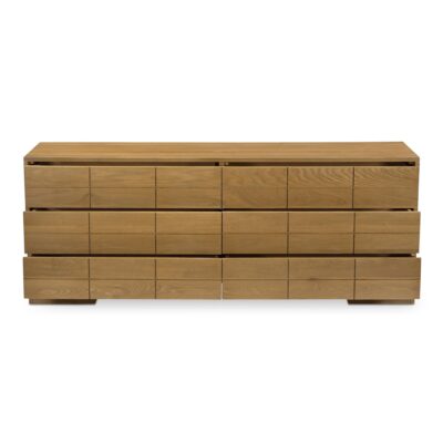 Gia 6 Drawer Dresser Brown JD-1098-03 JD 1098 03 Gia front open shadsilo