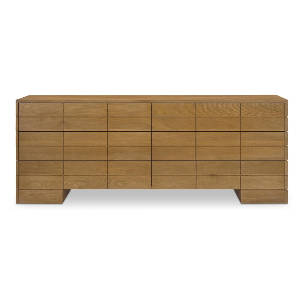 Gia 6 Drawer Dresser Brown