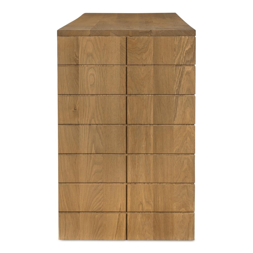 Gia 6 Drawer Dresser Brown - Image 3