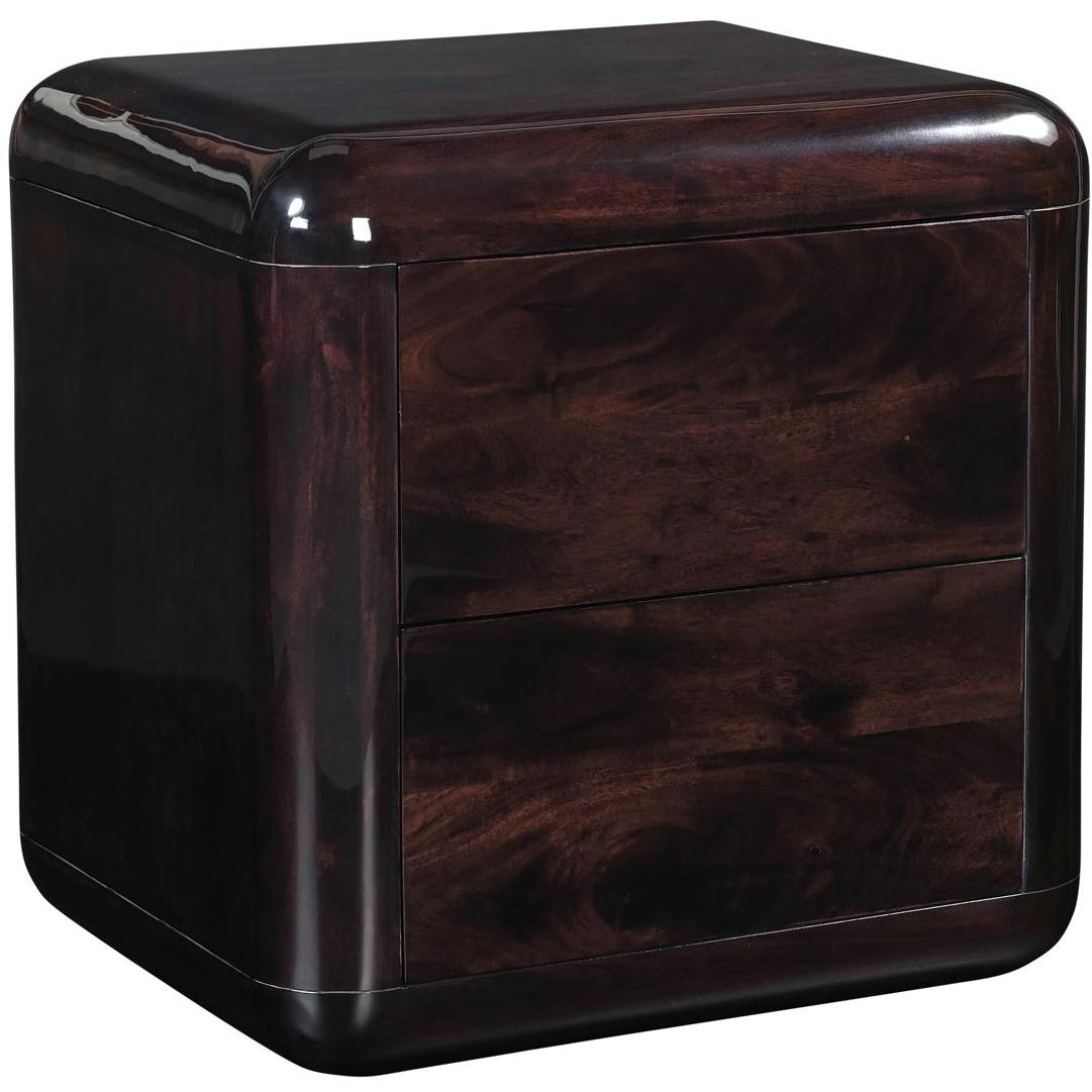 Rory Nightstand Dark Brown 2 Rory Nightstand Dark Brown - Image 2