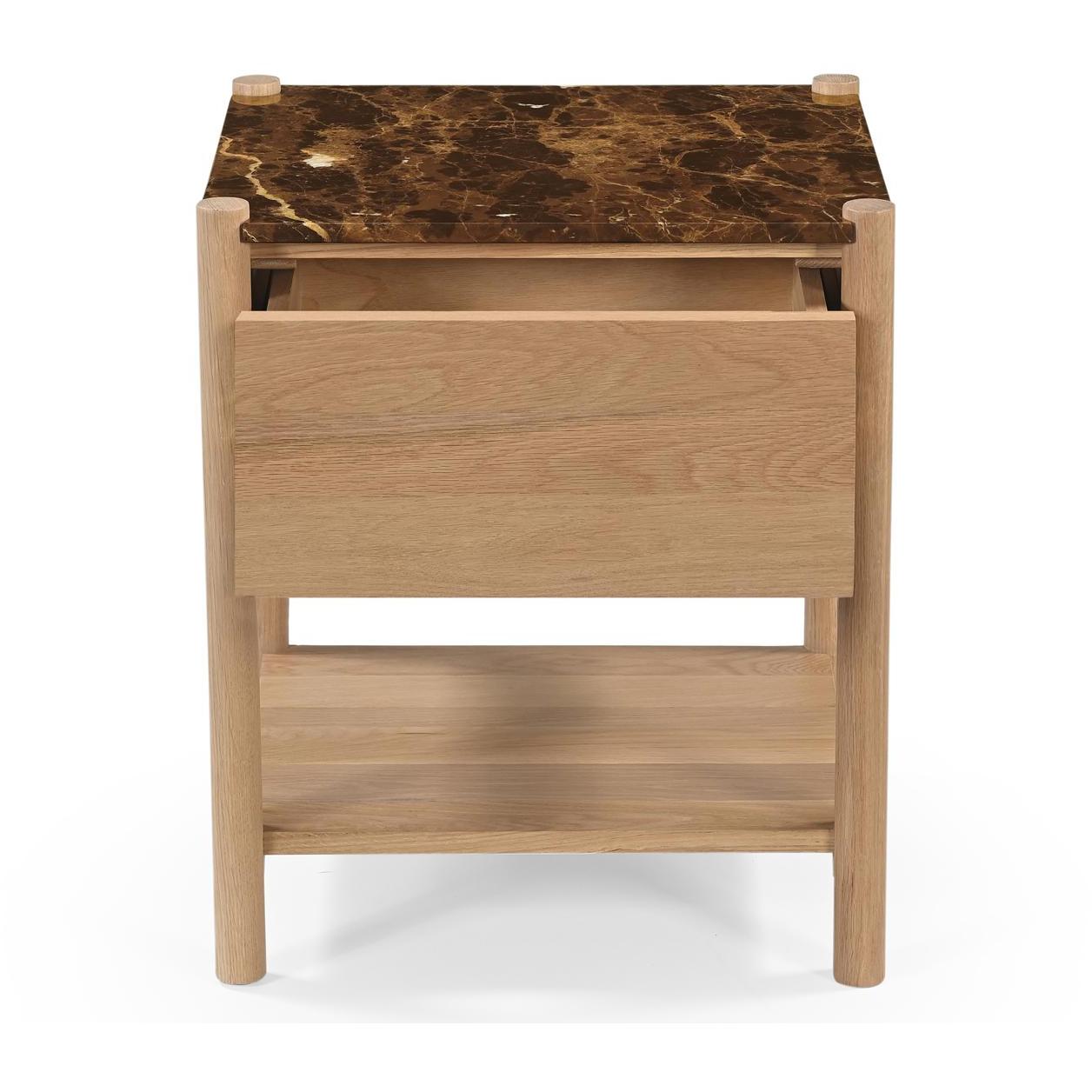 Elio Nightstand Dark Emperador Marble 4 Elio Nightstand Dark Emperador Marble - Image 4