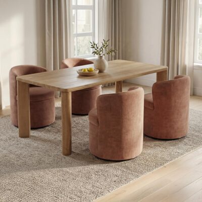 Segment Dining Table Wood Small Heritage Brown