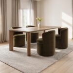 Segment Dining Table Wood Large Heritage Brown JD-1108-20-0 JD 1108 20 0 02