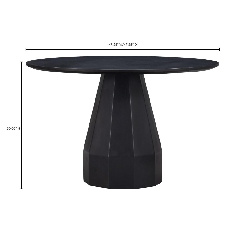 Templo Outdoor Dining Table Black - Image 9