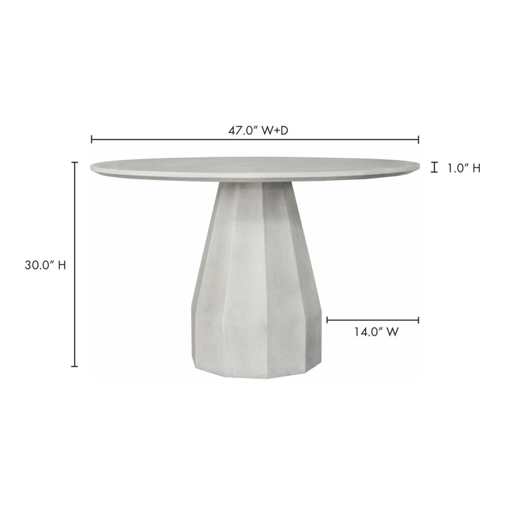 Templo Outdoor Dining Table Antique White - Image 8