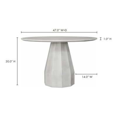 Templo Outdoor Dining Table Antique White JK-1010-18-0 JK 1010 18 70