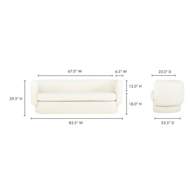 Koba Sofa Maya White JM-1001-18 JM 1001 18 70