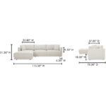 Bryn Sectional Left Oyster JM-1027-05-L-0 JM 1027 05 L 0 70