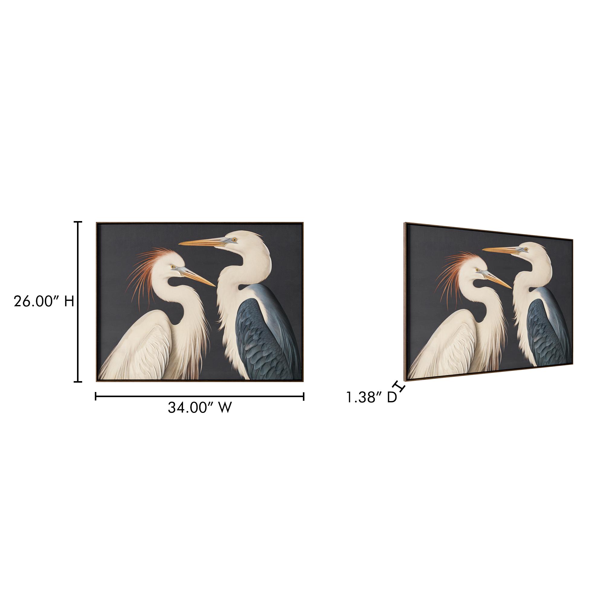 Two Cranes Framed Painting 6 Two Cranes Framed Painting - Image 6