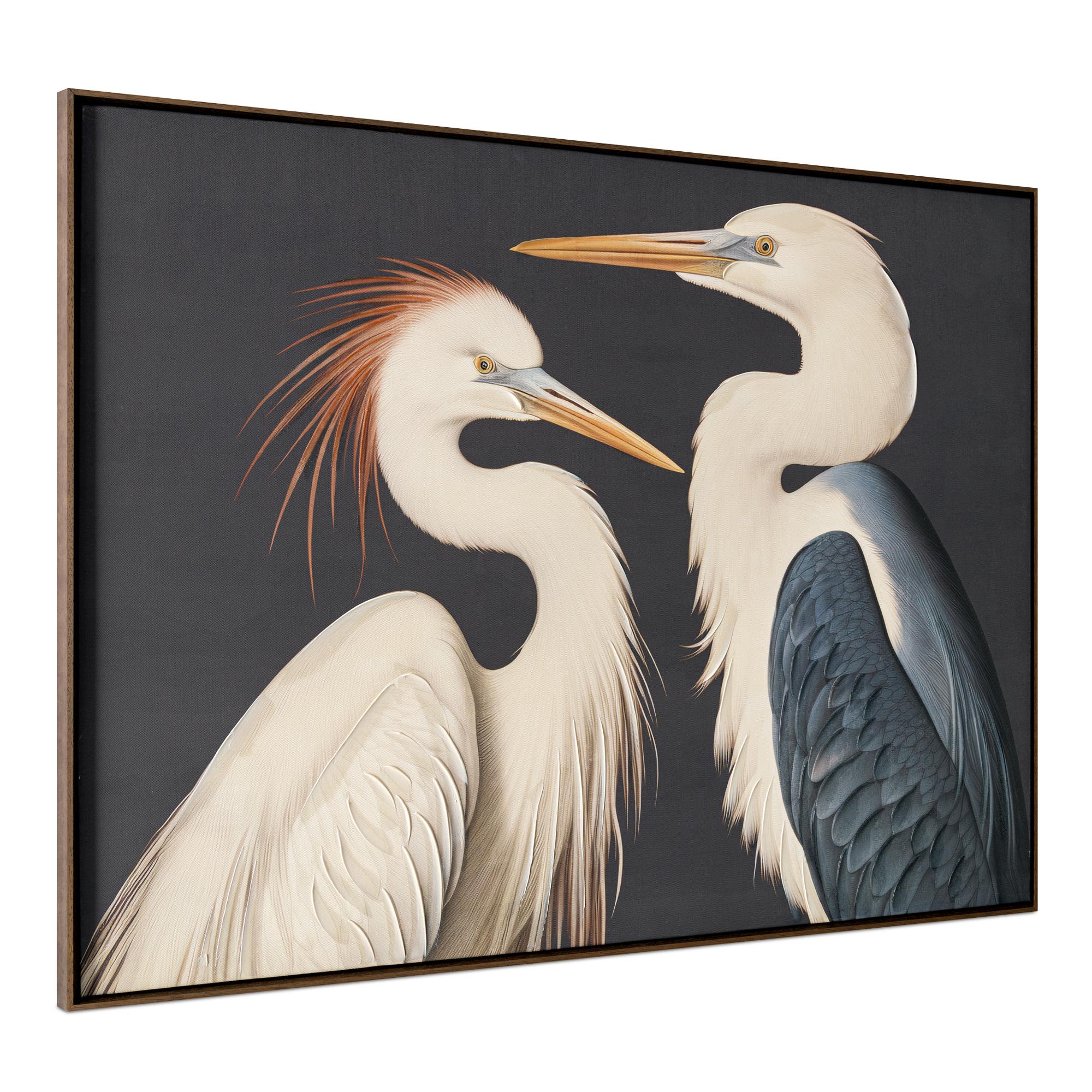 Two Cranes Framed Painting 2 Two Cranes Framed Painting - Image 2