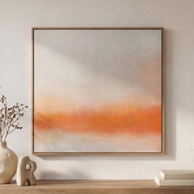 Morning Light Framed Painting Soft Orange