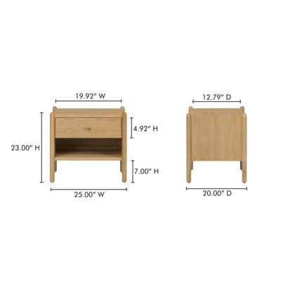 Billy Nightstand Natural JU-1001-24 JU 1001 24 70