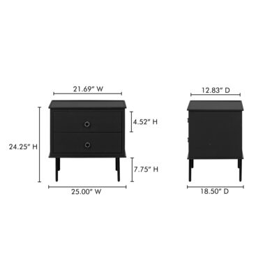 Reagan Nightstand Black JU-1006-02 JU 1006 02 70