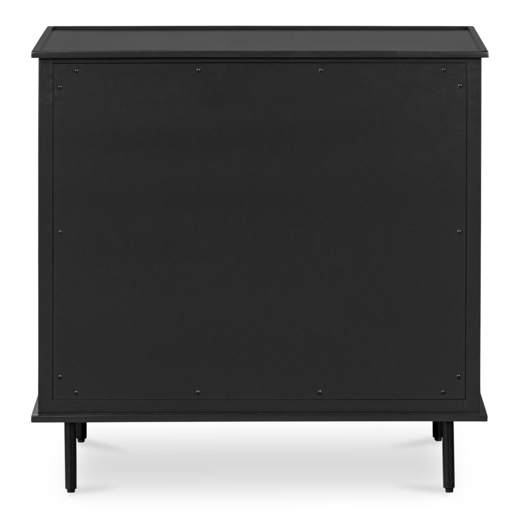 Reagan 3 Drawer Nightstand Black - Image 4