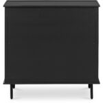 Reagan 3 Drawer Nightstand Black JU-1007-02 JU 1007 02 03