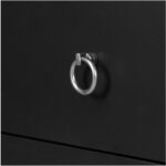 Reagan 3 Drawer Nightstand Black JU-1007-02 JU 1007 02 06