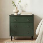 Reagan 3 Drawer Nightstand Deep Green JU-1007-27 JU 1007 27 00