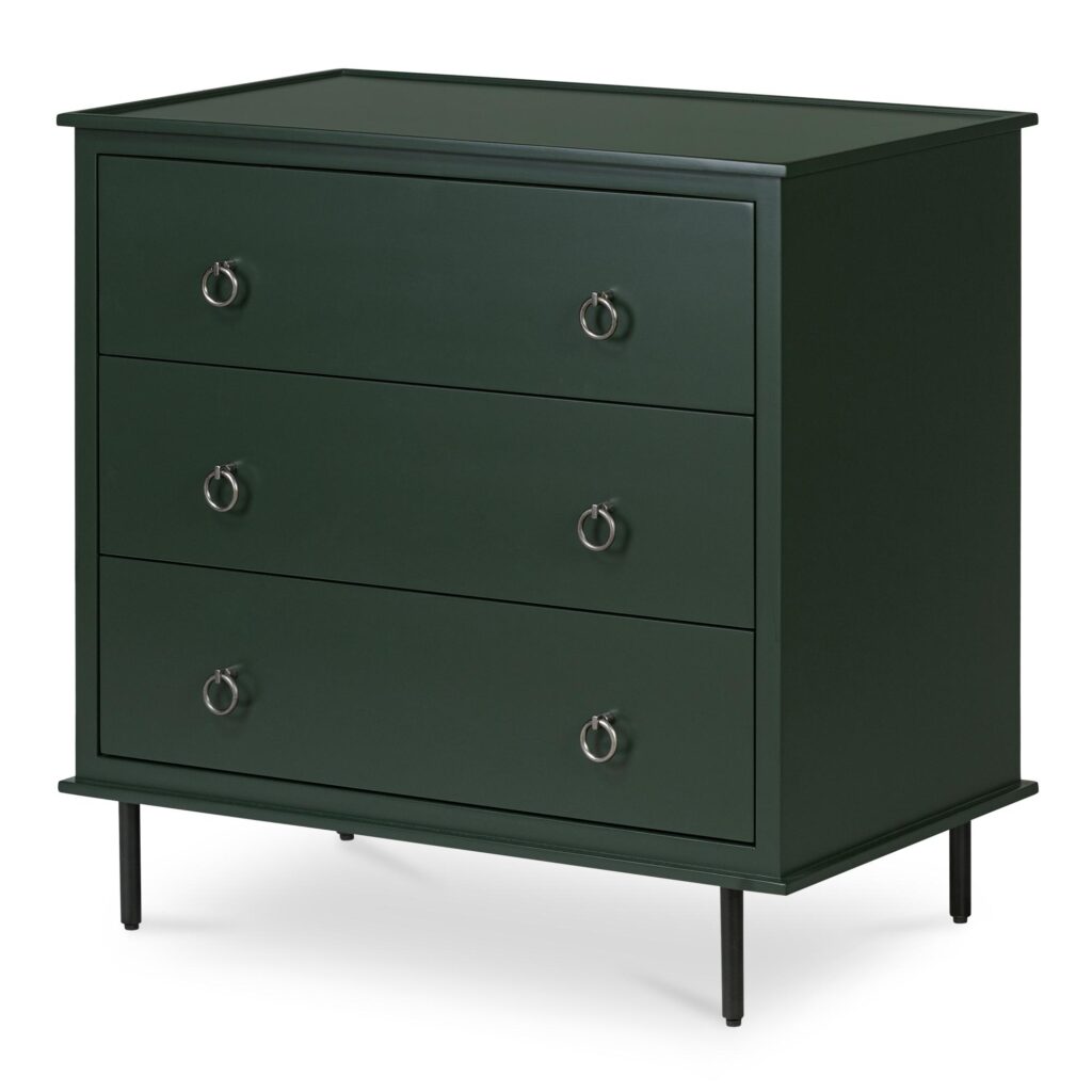 Reagan 3 Drawer Nightstand Deep Green - Image 2