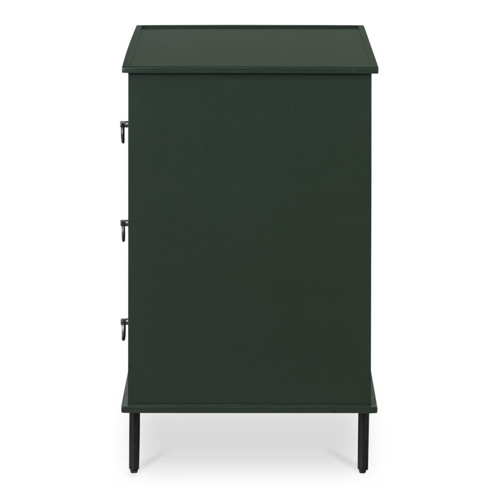 Reagan 3 Drawer Nightstand Deep Green - Image 3