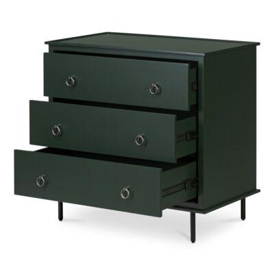 Reagan 3 Drawer Nightstand Deep Green JU-1007-27 JU 1007 27 04