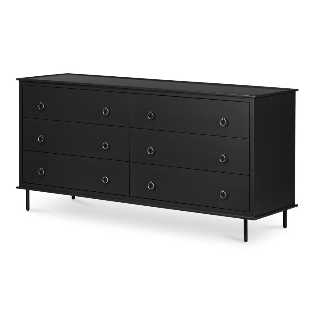 Reagan 6 Drawer Dresser Black - Image 2