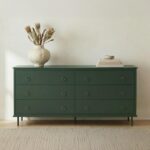 Reagan 6 Drawer Dresser Deep Green JU-1008-27 JU 1008 27 00