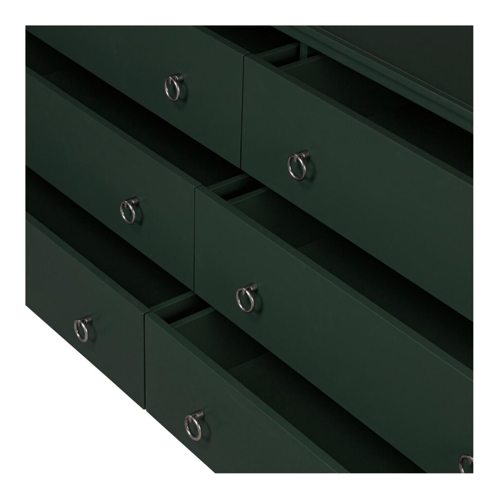 Reagan 6 Drawer Dresser Deep Green - Image 10