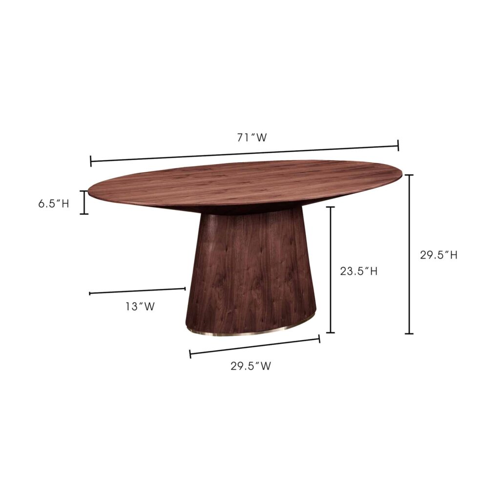 Otago Oval Dining Table Walnut - Image 2