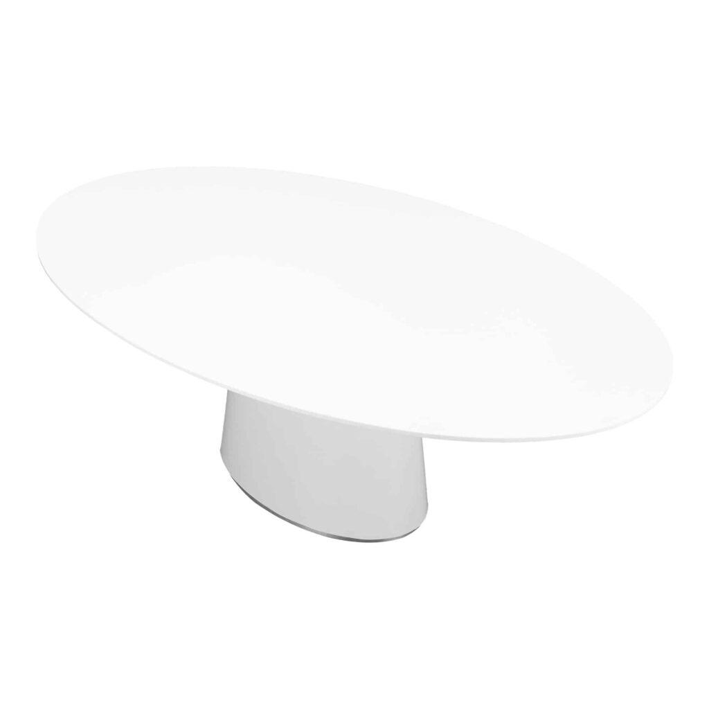 Otago Oval Dining Table White - Image 2