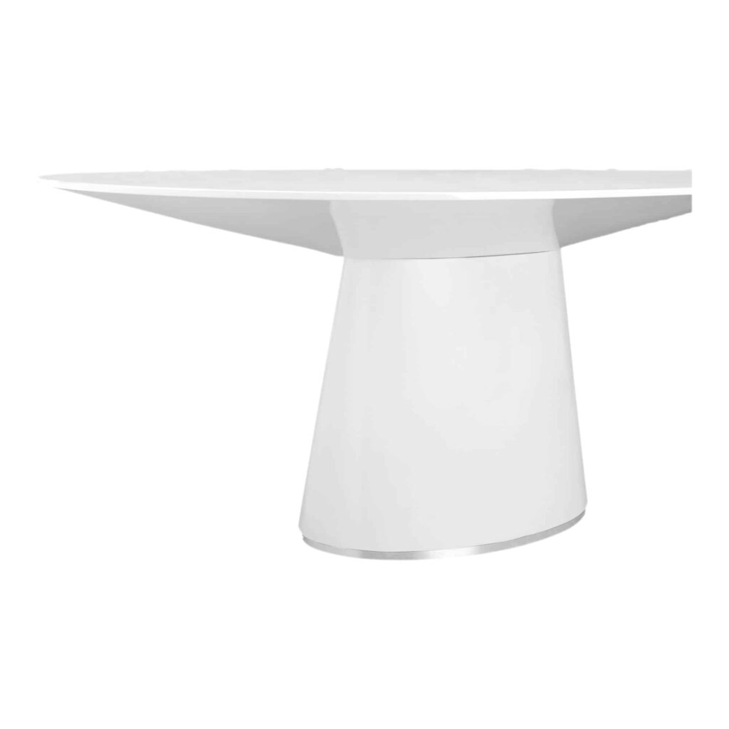 Otago Oval Dining Table White - Image 3