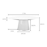 Otago Oval Dining Table White 11 Otago Oval Dining Table White KC-1007-18-0 KC 1007 18 70
