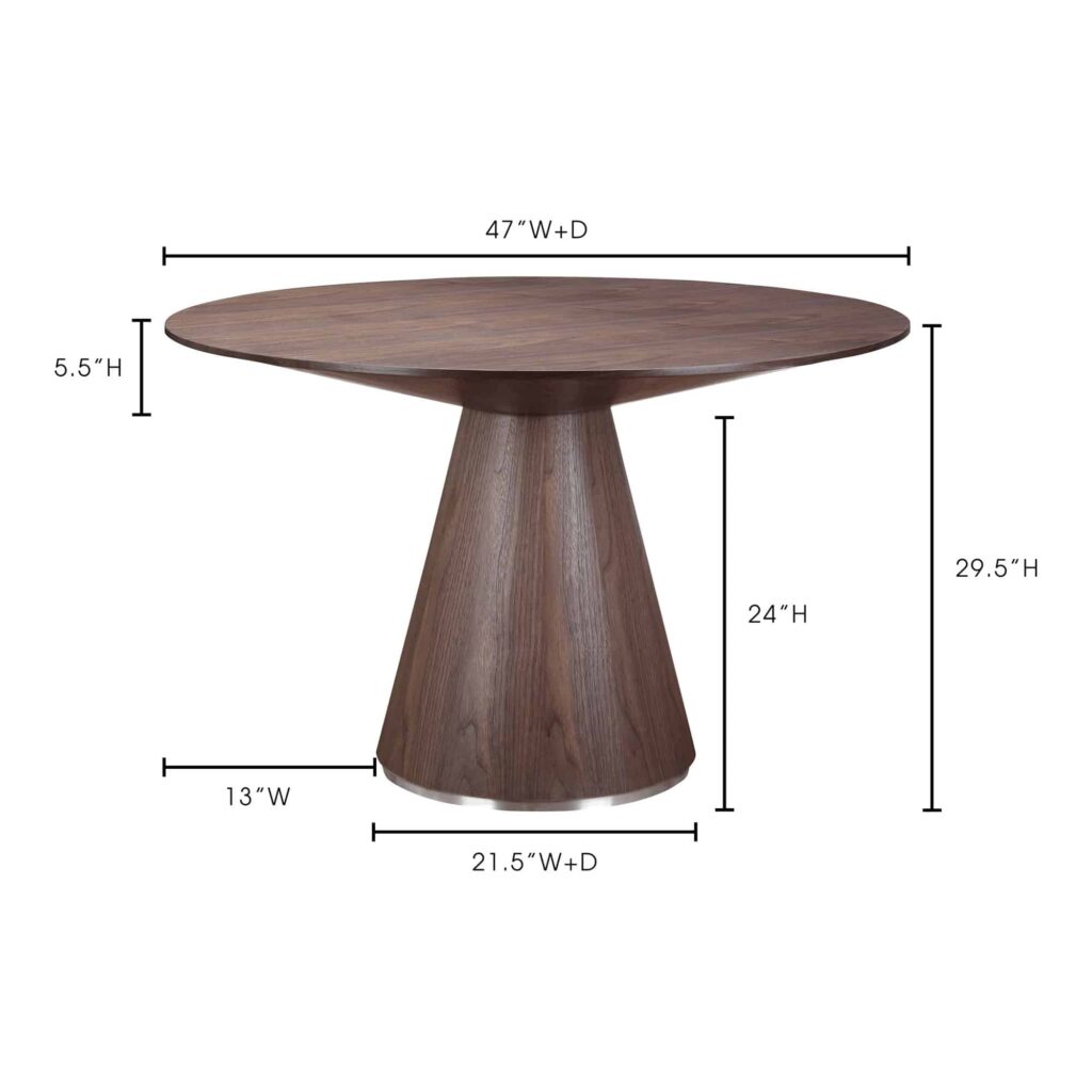 Otago Dining Table Round Walnut - Image 4