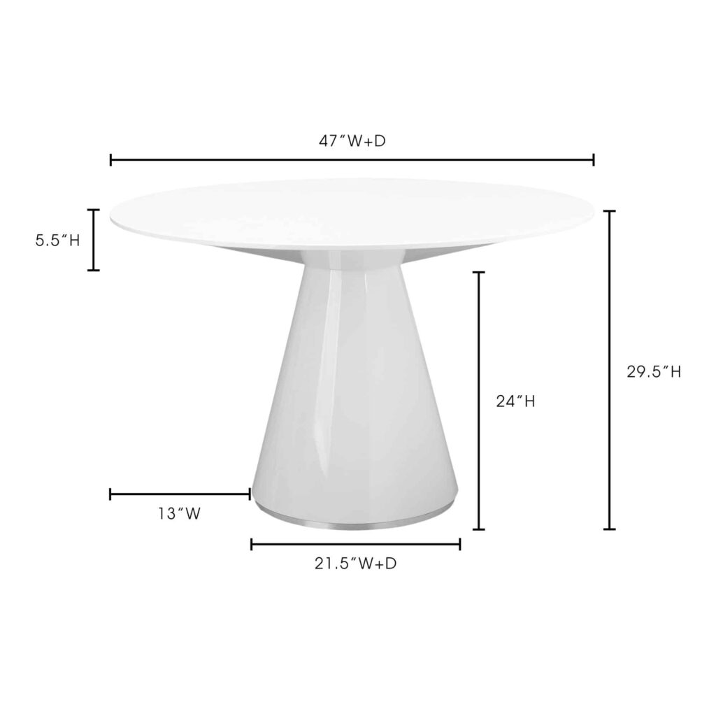 Otago Dining Table Round White - Image 4