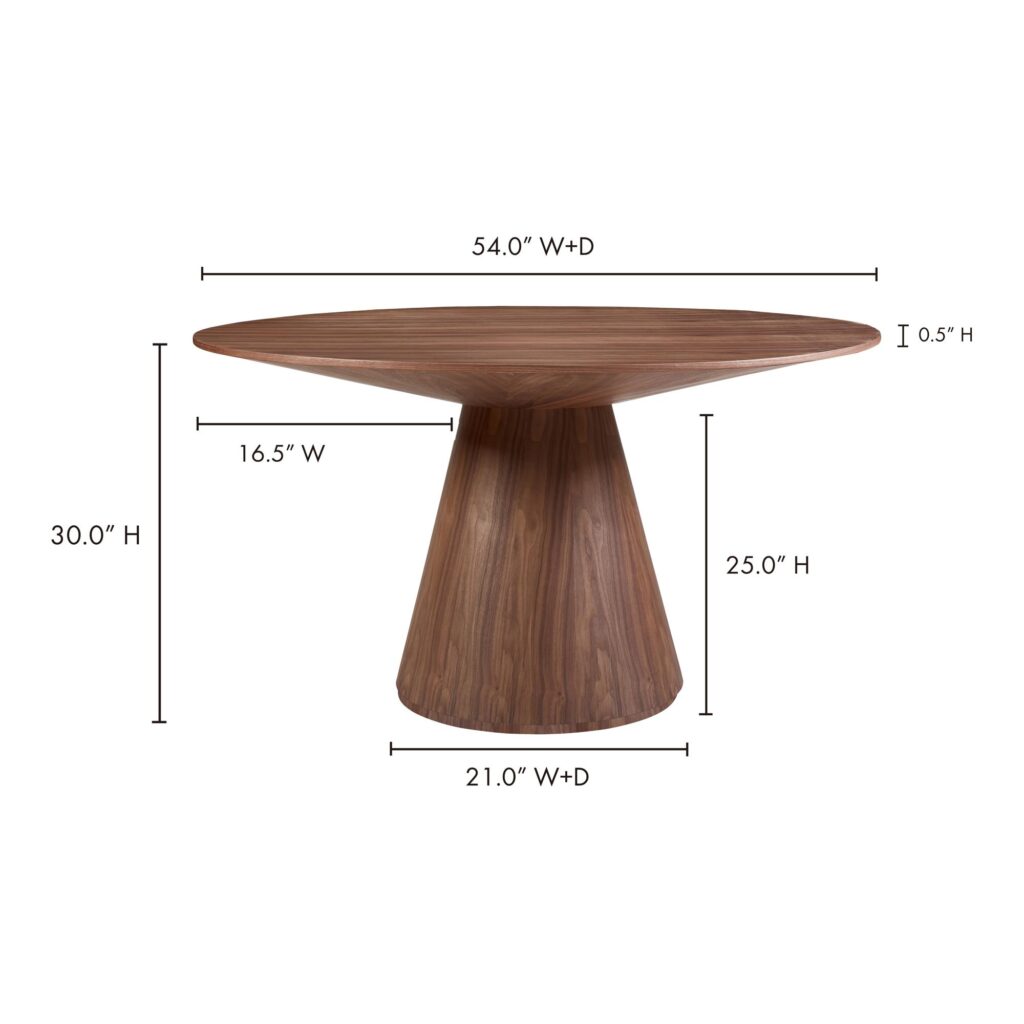 Otago Dining Table 54In Round Walnut - Image 9