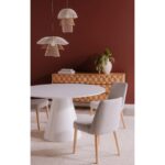 Otago Dining Table 54In Round White KC-1029-18-0 KC 1029 18 30