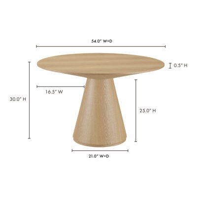 Otago Round 54In Dining Table KC-1029-24-0 KC 1029 24 70